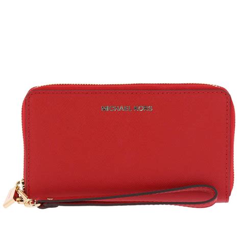 michael kors lauryn whipstitch wallet red|Women's Red Designer Wallets .